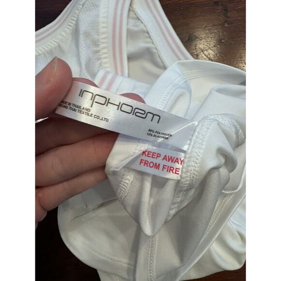 Inphorm Girls White Sleeveless Athletic Tank Tennis Golf NWT Size 6-7 - Picture 7 of 7